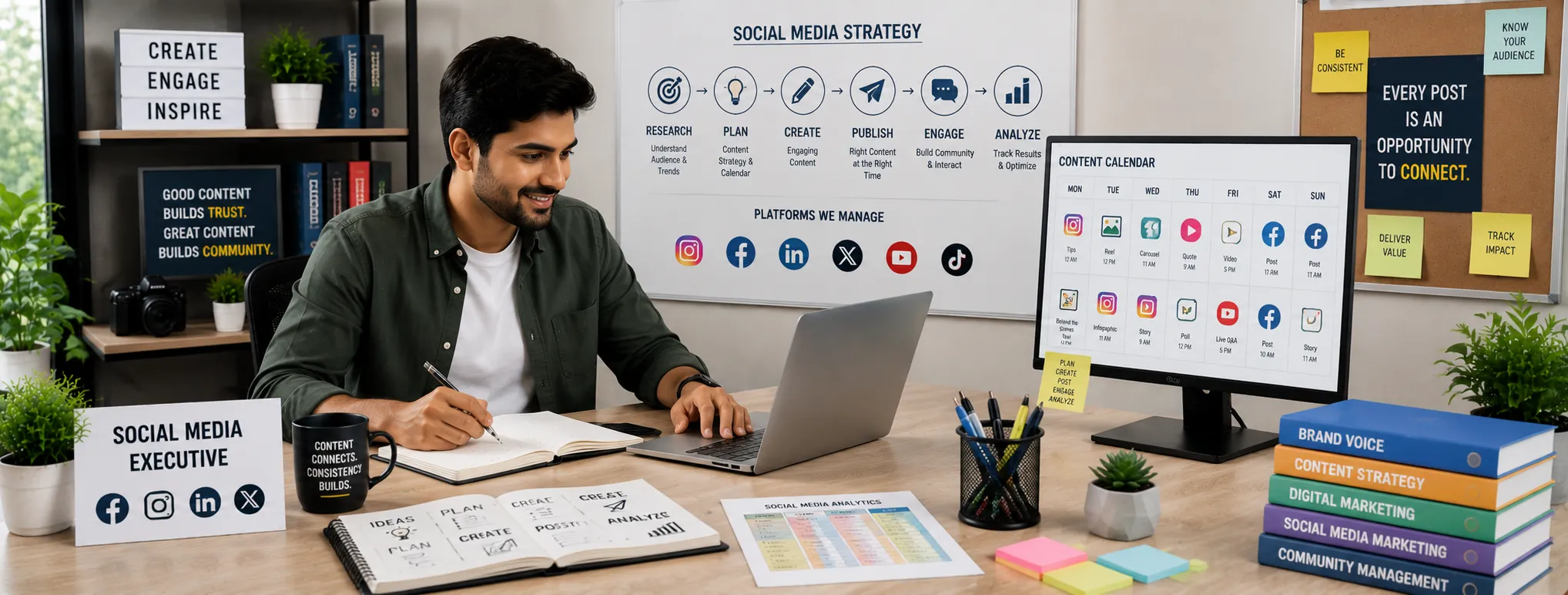Social Media Executive creating digital content and managing AspireLyfX social media campaigns