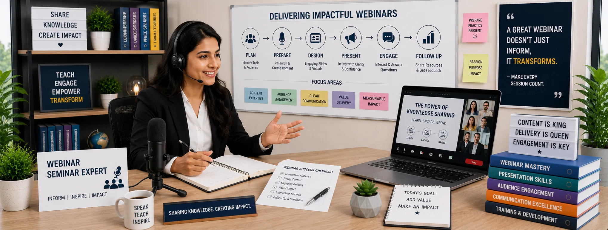 Webinar and Seminar Expert delivering an educational presentation at AspireLyfX